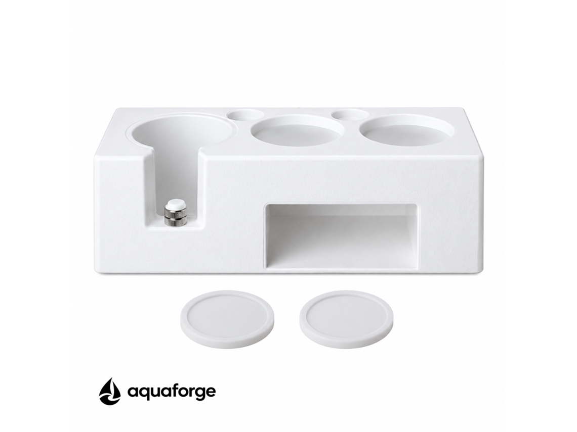 Base Para Tamper De Café Aquaforge Com 58 Mm E Abs Para Espresso, Branco