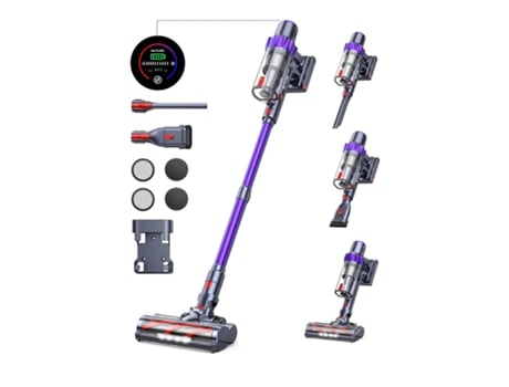 Aspirador De Pó Sem Fio Com Filtro Hepa, Recarregável, 33kpa, 450w, Roxo Buture