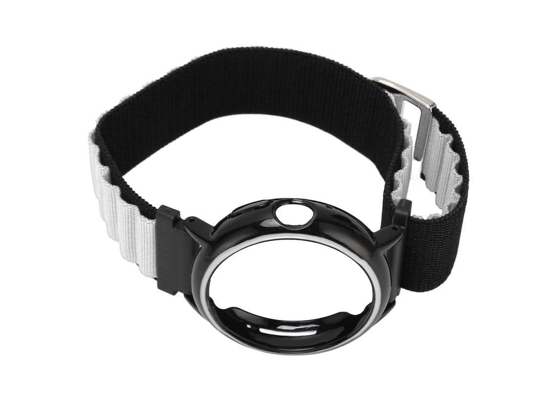 Pulseira de Relógio de Nylon Elástico com Capa Protetora para Google Pixel Watch Branco Preto e Preto Branco