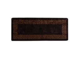 Conjunto 1 Tapete Runner Vidaxl Preto Poliéster (80 X 200 Cm)