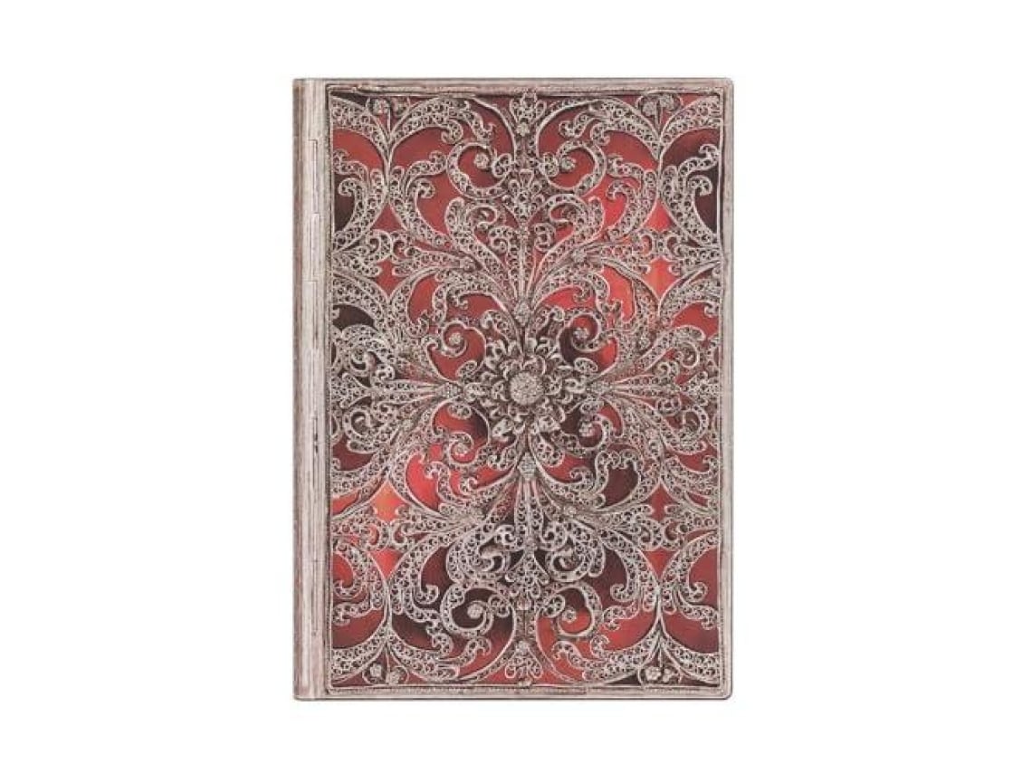 Livro Garnet Midi Lined Softcover Flexi Journal de Paperblanks (Inglês)