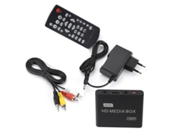 Aetheria reprodutor de Mídia Mini Box Full Hd 1080p Suporta Usb Mmc Rmvb Mp3 Avi Mkv