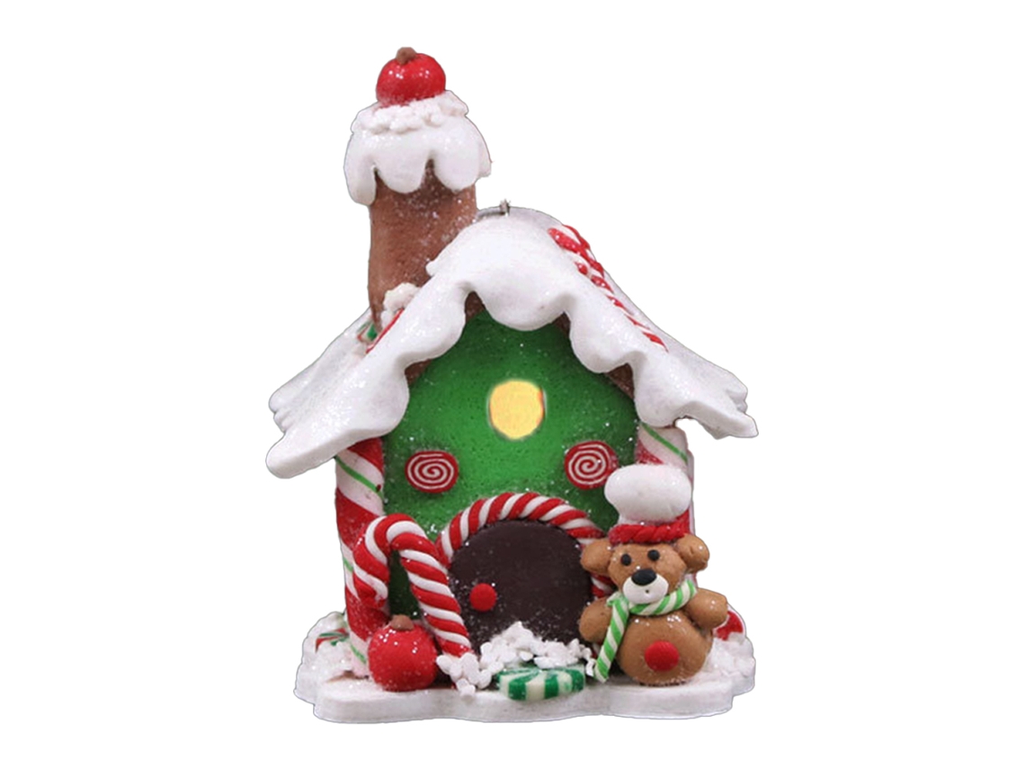 Casas de Aldeia de Cena de Natal Edifícios de Natal Iluminados Por Led Casa Pequena Brilhante de Natal Estilo 2