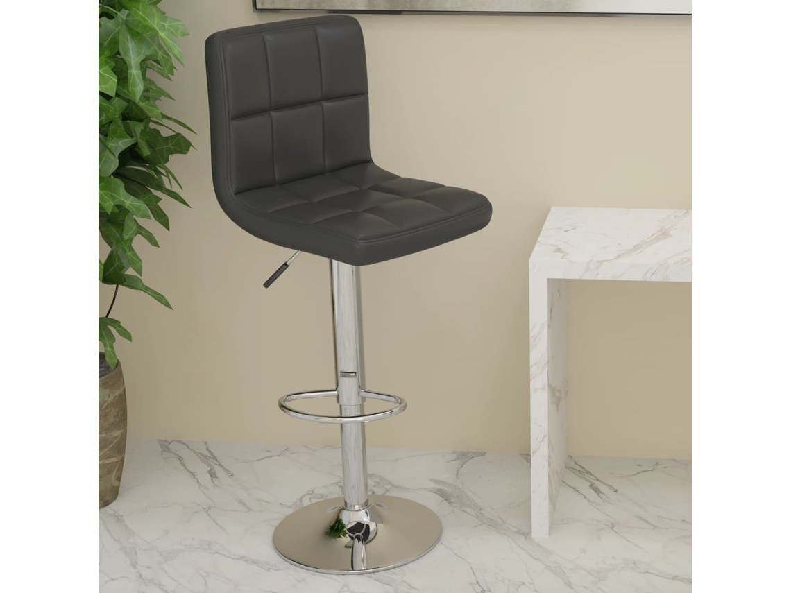 Vidaxl Banco de Bar Couro Artificial Preto