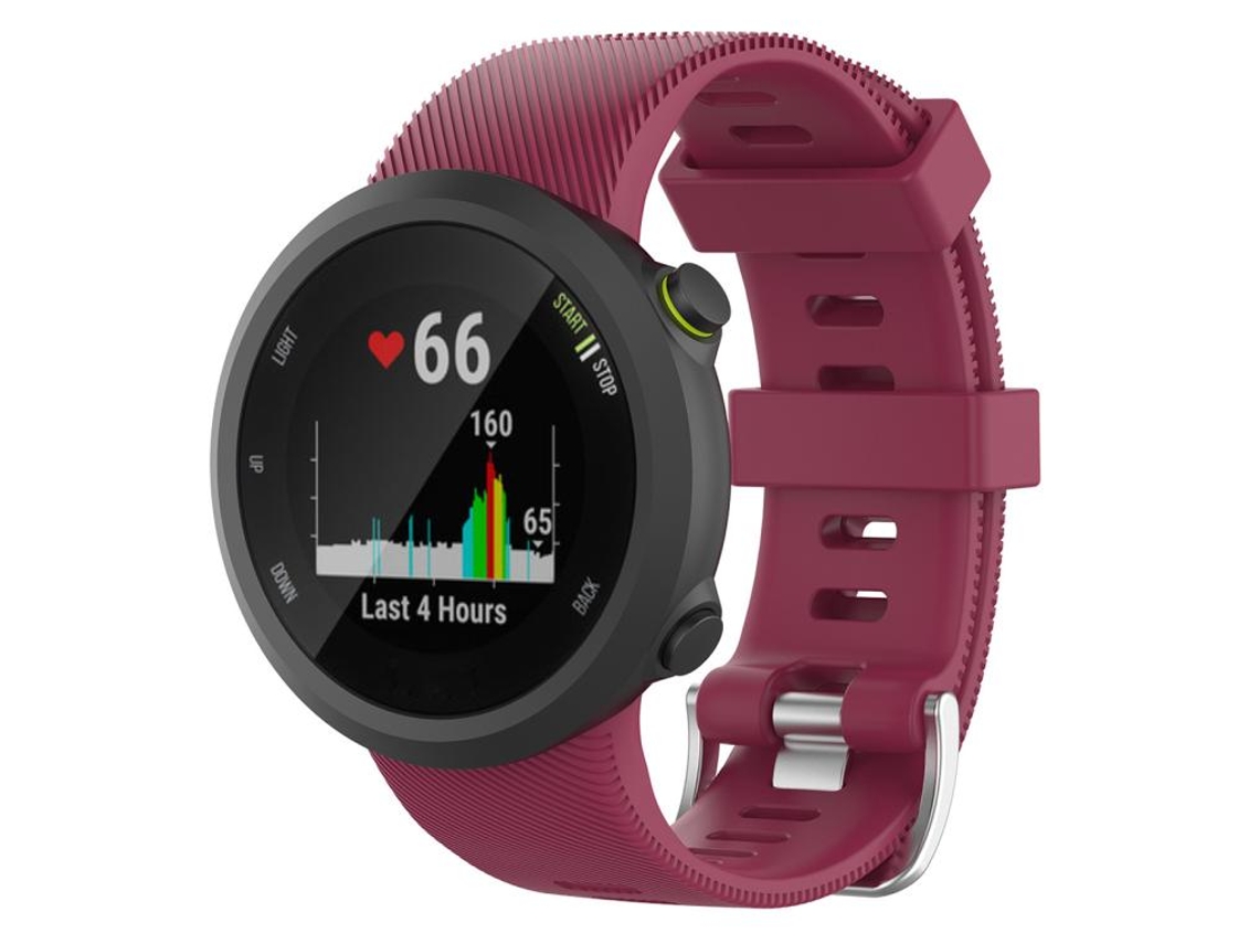 Bracelete Para Garmin Forerunner 45 / 45s / Swim 2 - Silicone Cor Sólida Vinho Tinto