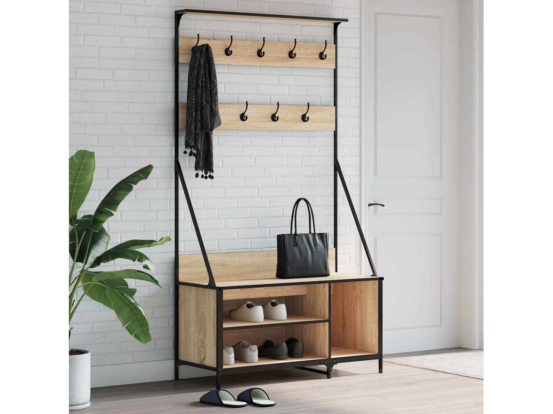 Vidaxl Bengaleiro C/ Arrumação Calçado 100x41x184 Cm Carvalho Sonoma