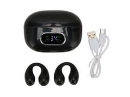 Auriculares Estéreo Bluetooth Clip Traductor Estuche Carga Android iOS Negro 144 Idiomas | S/MARCA