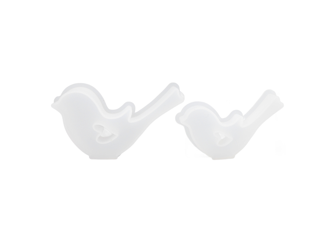 2 Peças De Moldes De Silicone Em Forma De Pássaro Reutilizáveis Para Resina, Limpeza Fácil, Flexíveis, Ideal Para Decoração