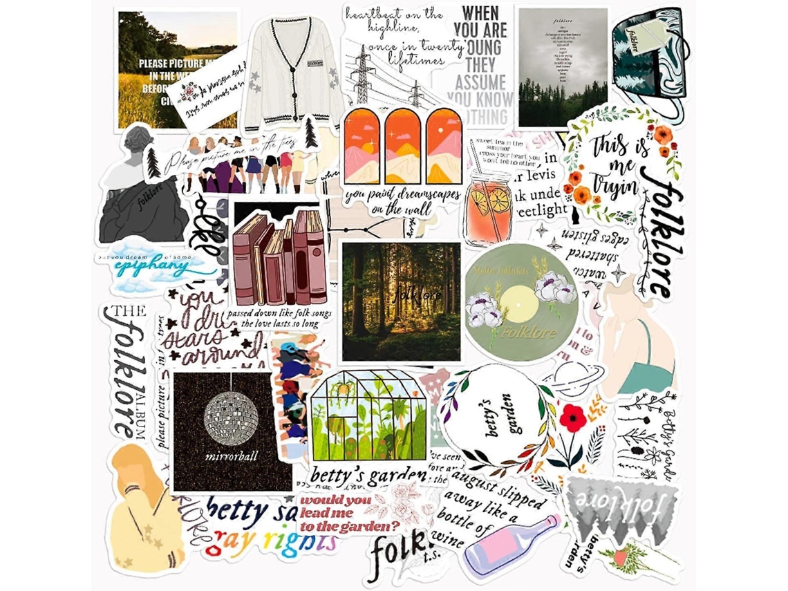 Pacote Com 52 Adesivos De Vinil Folclóricos, Adesivos À Prova Dágua Para Laptop, Hipster, Pogue Life, Bagagem, Skate, Garrafa De Aquaforge