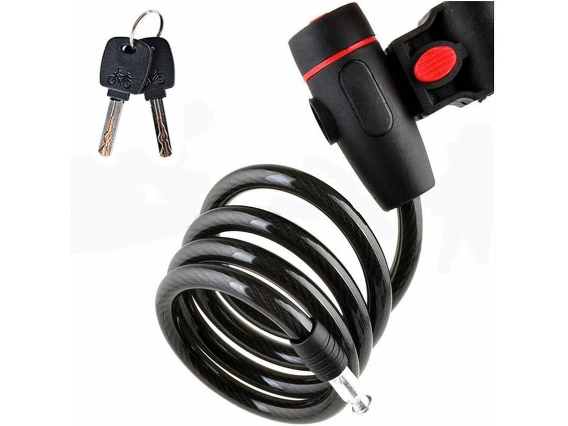 Lurelia Cadeado Bicicleta, Chave, Cabo Longo, À Prova Água, 120cm