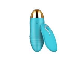 Vibrador Usb Sex Brinquedo Adulto Controle Remoto Sem Fio Bala Azul 10 Velocidades