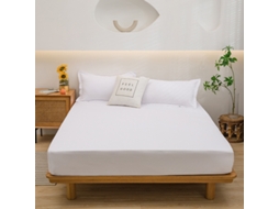 Conjunto Lençóis 4 Peças Lençol De Baixo 99x191*36cm Lençol De Cima 168*244cm 2 Fronhas 33x46cm Fibras Sintéticas Branco Hexinyigjly