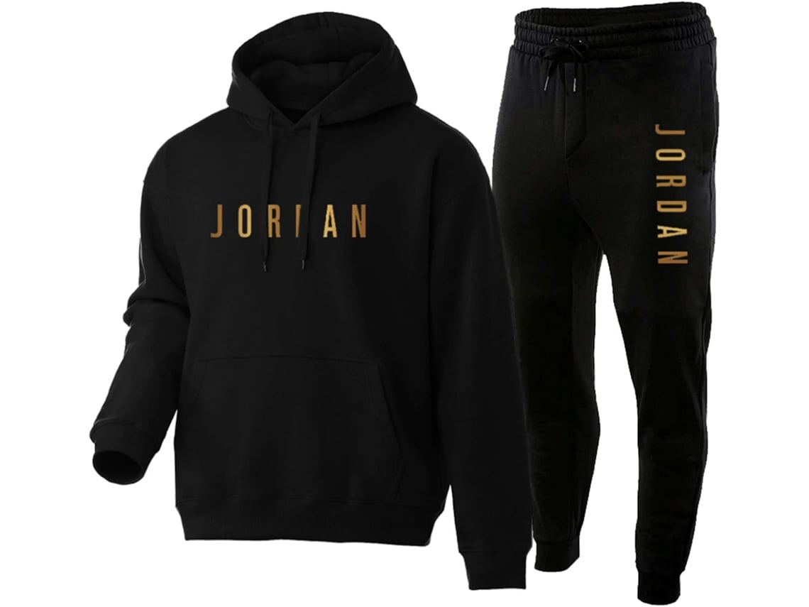 Conjunto Masculino Completo Jordan, Casaco Com Capuz E Calça De