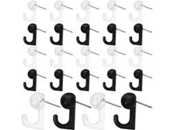 Conjunto de 50 tachinhas transparentes com ganchos para parede, pequenas tachinhas de mesa para marcar locais e