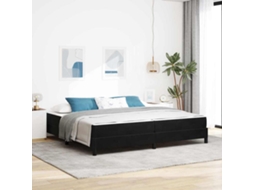 Vidaxl Cama Box Com Colchão Preto 200 X 200 Cm Tecido
