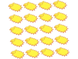 Adesivos De Papel Amarelo Lalafina, Pacote Com 100 Unidades, Ideais Para Etiquetar Preços Em Mercados E Vendas De