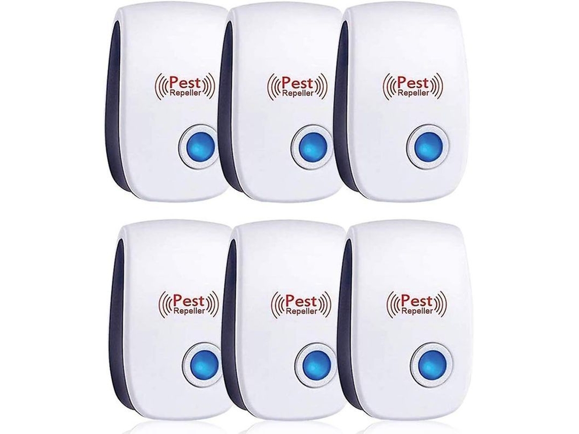 Repelente Ultrasonico Cisea 6 Pack Efectivo Contra Ratones Ratas Moscas Mosquitos Arañas Cucarachas