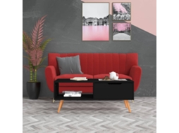 Vidaxl Mesa De Centro 100x49,5x43 Cm Derivados De Madeira Preto