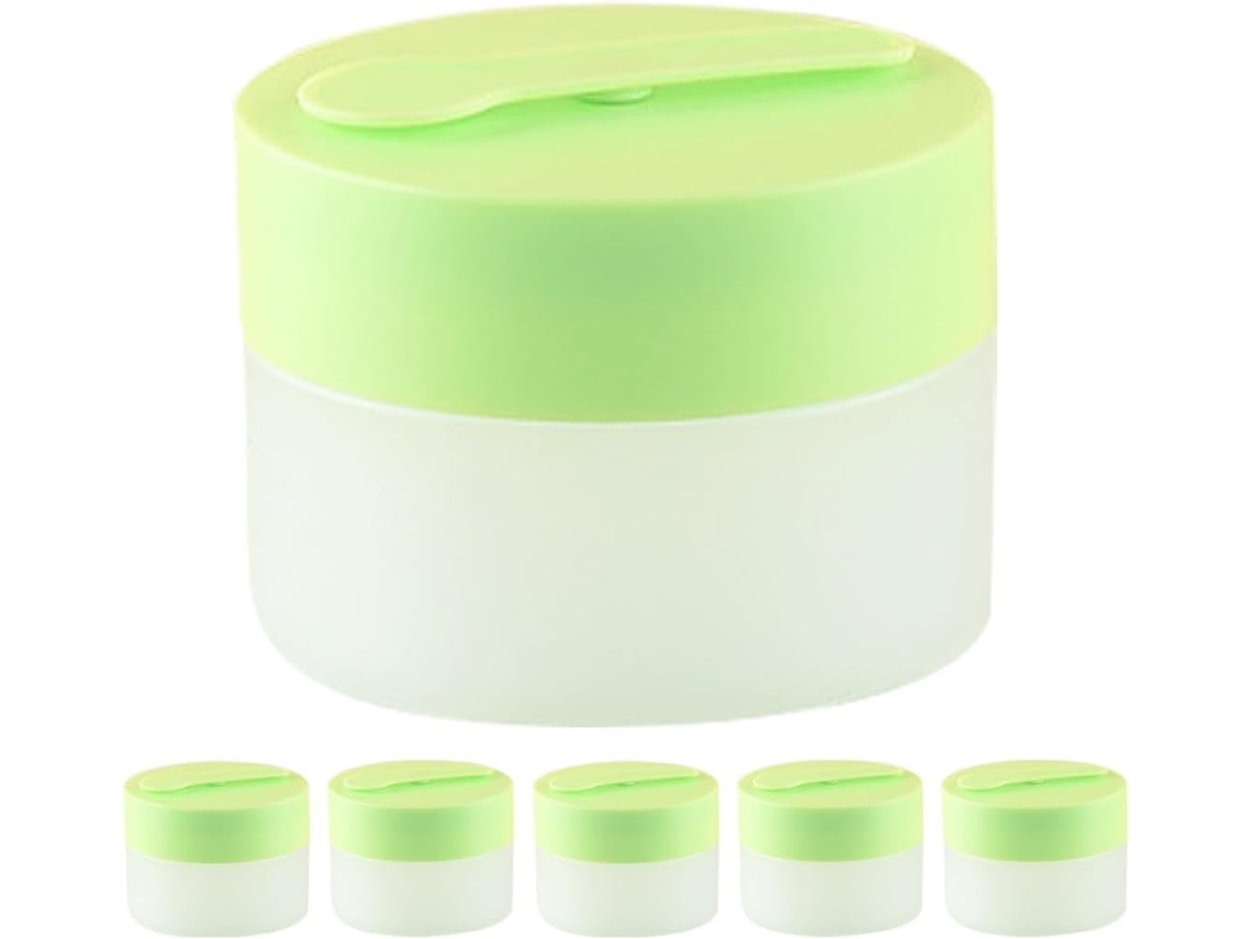 De 6 Recipientes Plásticos Para Amostras Com Tampas, Ideais Para Armazenamento De Amostras.