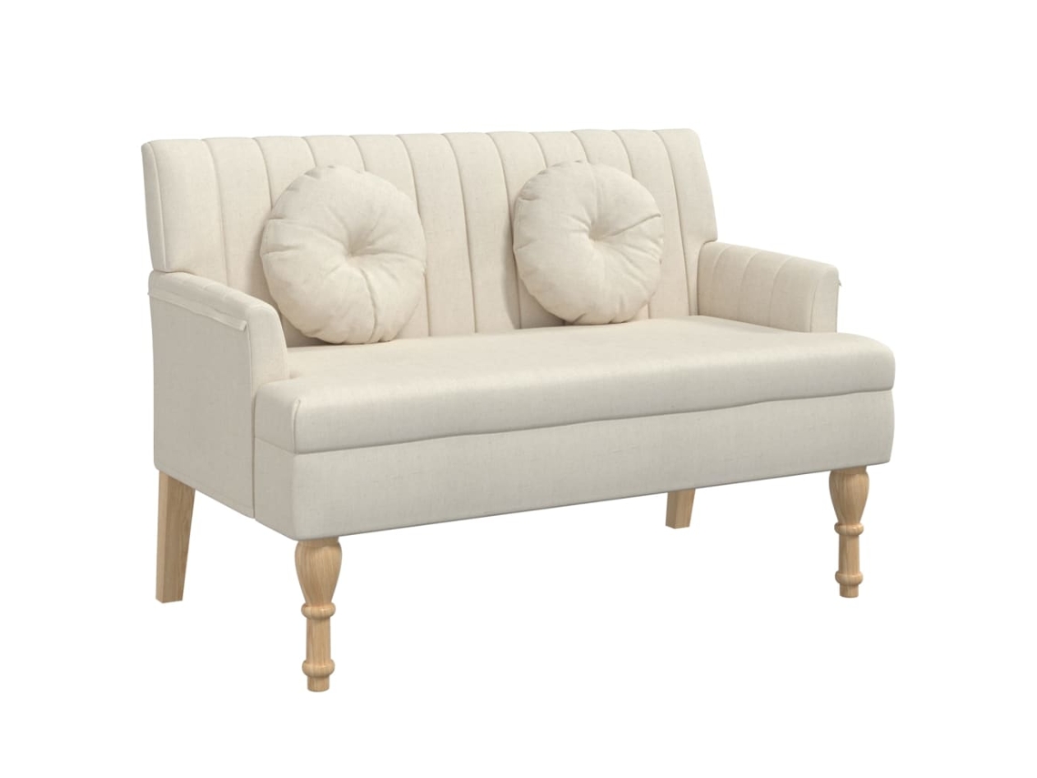 Bench, Benches Vidaxl Creme Tecido (n/a)