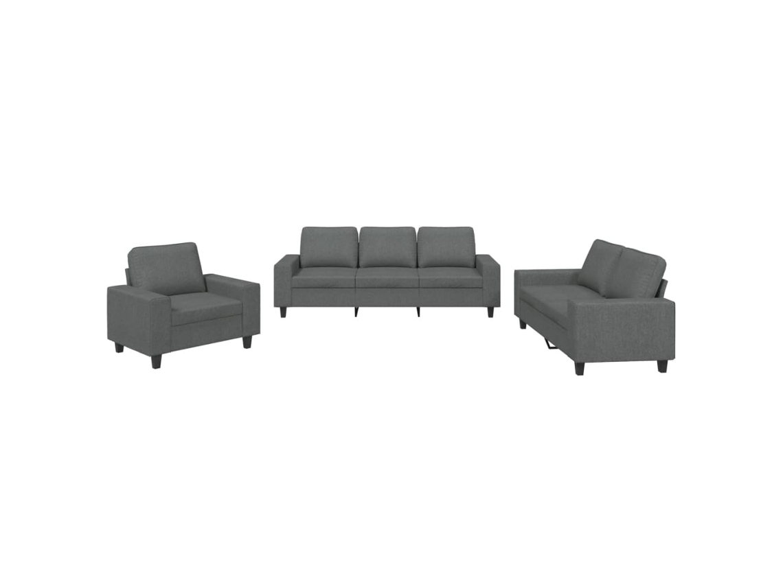 Sofa Set, Sofa Sets Vidaxl Cinzeto Tecido (n/a)