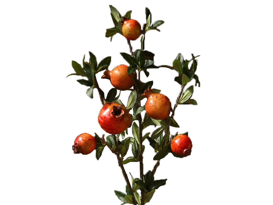 Flor Artificial De Romã (laranja) (estilo Americano) Eoocoo