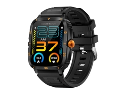 Relógio inteligente militar masculino Bestvite, tela HD de 1,96 polegadas, à prova d'água 3 ATM, monitor de frequência cardíaca e sono, mais de 100 modos