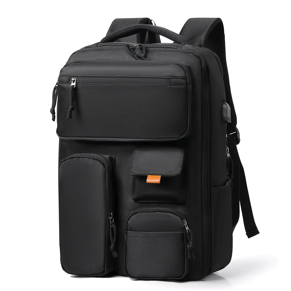 (ys5528-preto) Mochila De Viagem Unissex, Com Vários Bolsos, Grande Capacidade E Ideal Para Casais.
