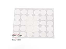 Laxiscreed Fita Dupla-face Em Espuma Autocolante, 10 Conjuntos De Fitas Circulares Brancas Pe 20x1mm