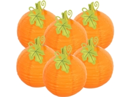 Conjunto De 6 Lanternas Em Formato De Abóbora Para Decoração De Festas De Halloween E Ação De Graças Gokoco