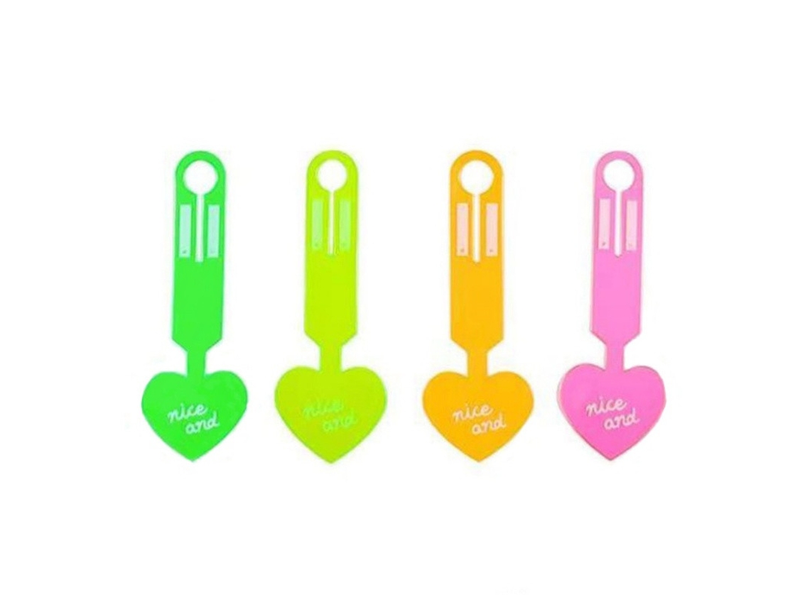 Etiqueta De Mala Em Formato De Coração Para Mala Anti Perda Em Pvc SUNNY SPACES