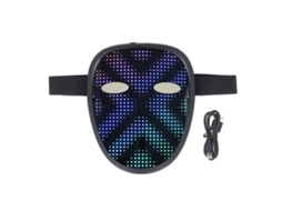 Máscara Led para Cara com 28x32 Pixels, 40 Animações e Sensor de Gestos