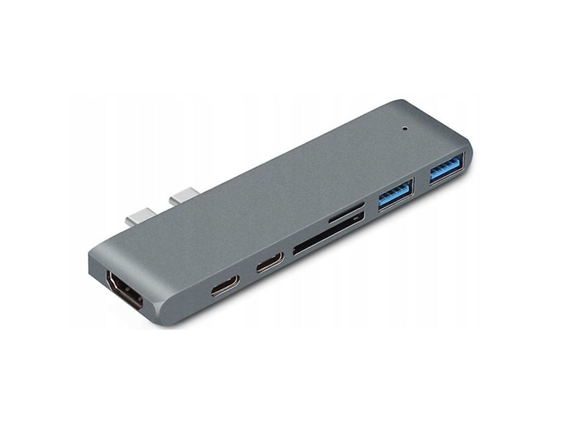 Hub Usb c Ic para Notebook, Adaptador 4k Hdtv, Usb 3.0 com Leitor de Cartões AQUAFORGE