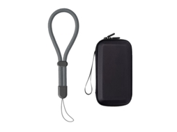 Kit Estojo De Transporte Em Pu E Alça De Pulso Para Insta360 Luna Ultra, Szsmart Zg1 Bolsa Premium Anti-queda E Resistente À Água - Cinzento