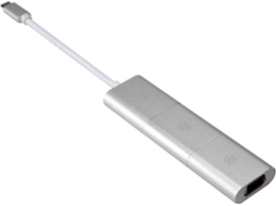 Adaptador HDMI SILVERSTONE (USB-C - HDMI - VGA e Mini DisplayPort - 10 cm - Prateado)