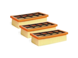 3 Filtros Plissados para Aspiradores Karcher AD 3200, AD 3 Premium e AD 4 Premium