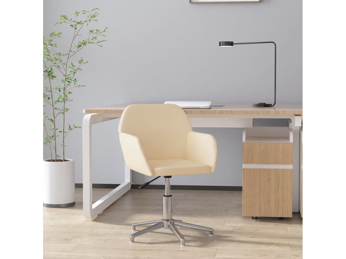 Office Chair, Office Chairs Vidaxl Creme Tecido (n/a)