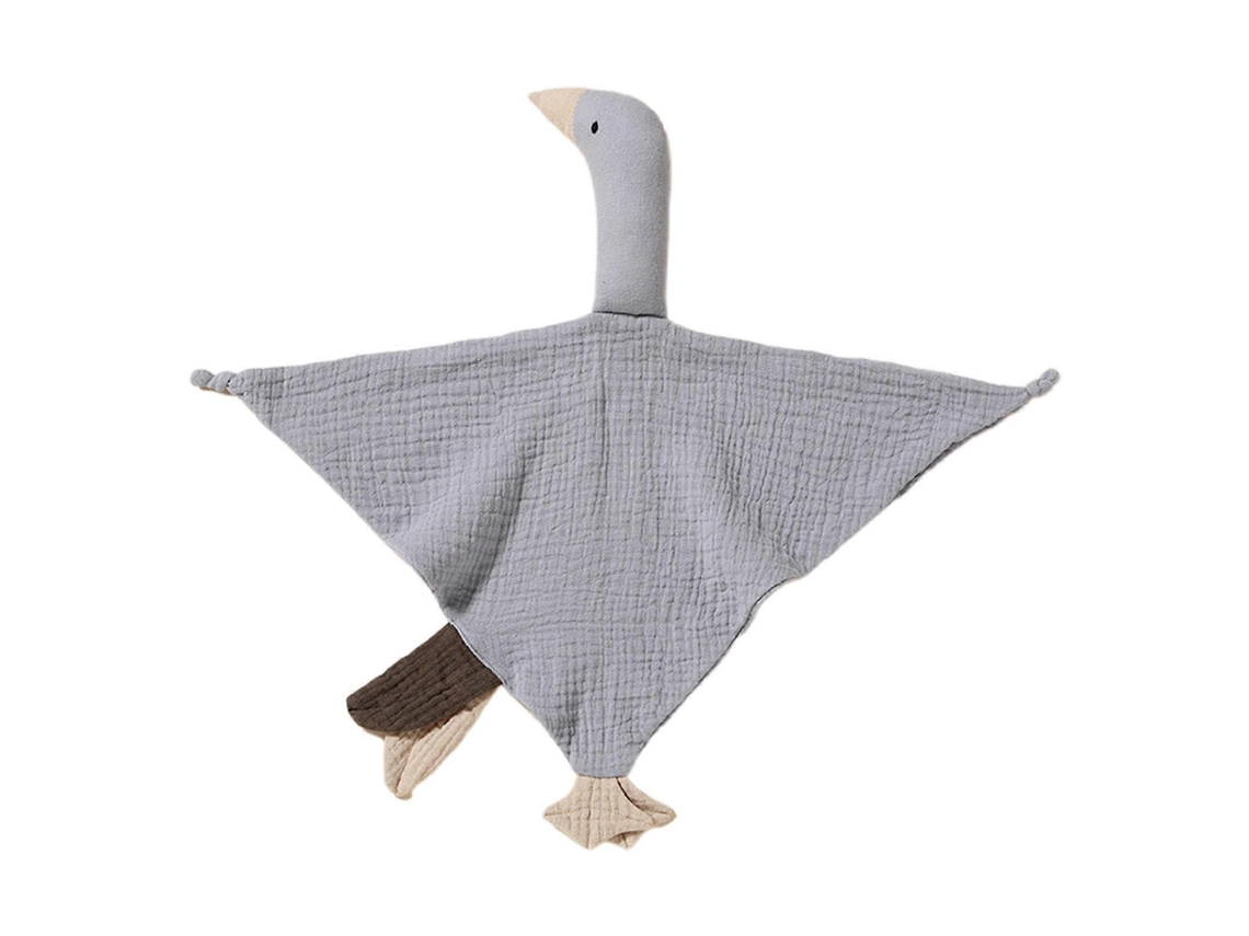 Babador com aparência de ganso para bebês, capa de segurança para meninos e meninas, toalha respirável para acalmar o humor das crianças, Babador Cinz