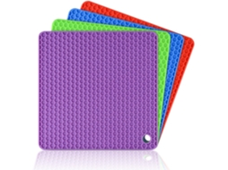 Conjunto de Porta copos de Silicone, Resistentes ao Calor, com Descanso para Colheres AQUAFORGE