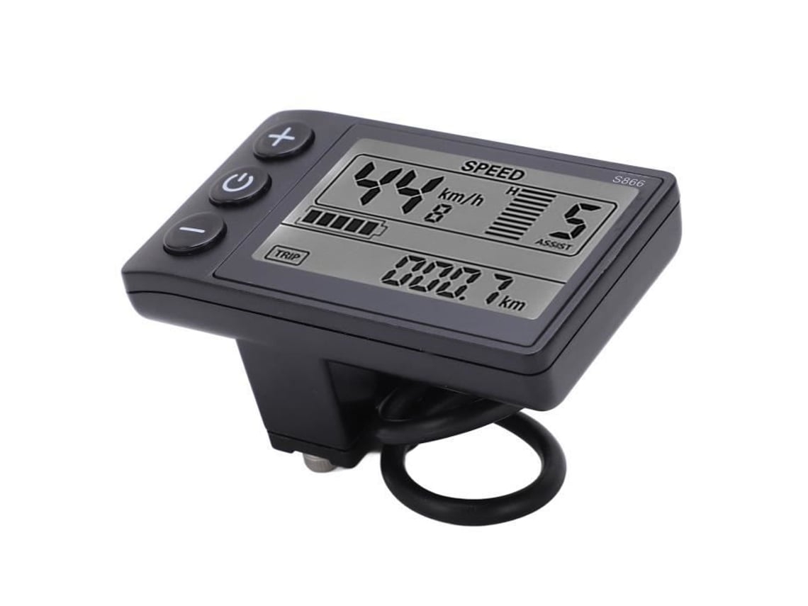 EJ.LIFE Medidor de Display Lcd para Bicicleta Elétrica Bicicleta Elétrica S866 Medidor de Display Lcd 24V 36V 48V Painel de Controle (Outlet Grade A)