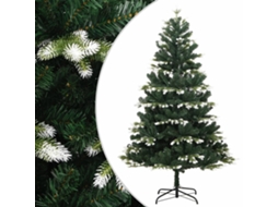 Vidaxl Árvore De Natal Artificial Articulada C/ Flocos De Neve 240 Cm