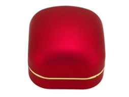 Caja De Anel Led Com Forro De Veludo Luxuoso Exquisito Estojo De Joias Com Luz Led Para Aniversário Casamento Vermelho