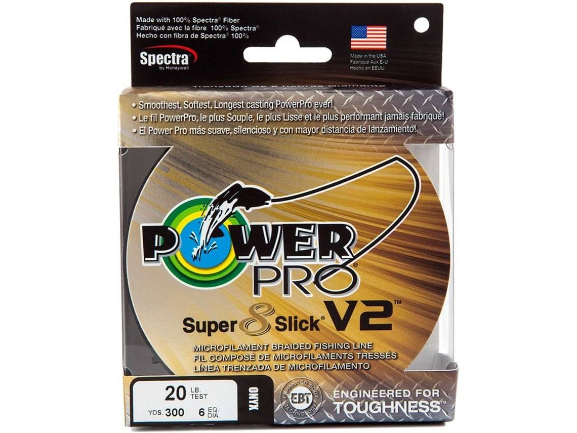 Linha de Pesca trançadas POWER PRO Super 8 Slick V2 (0.130 mm - 0,20 mm)