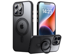 Casa Em Tpu, Com Suporte, Compatível Com Magsafe, Para Apple Iphone 16 Pro - Preto