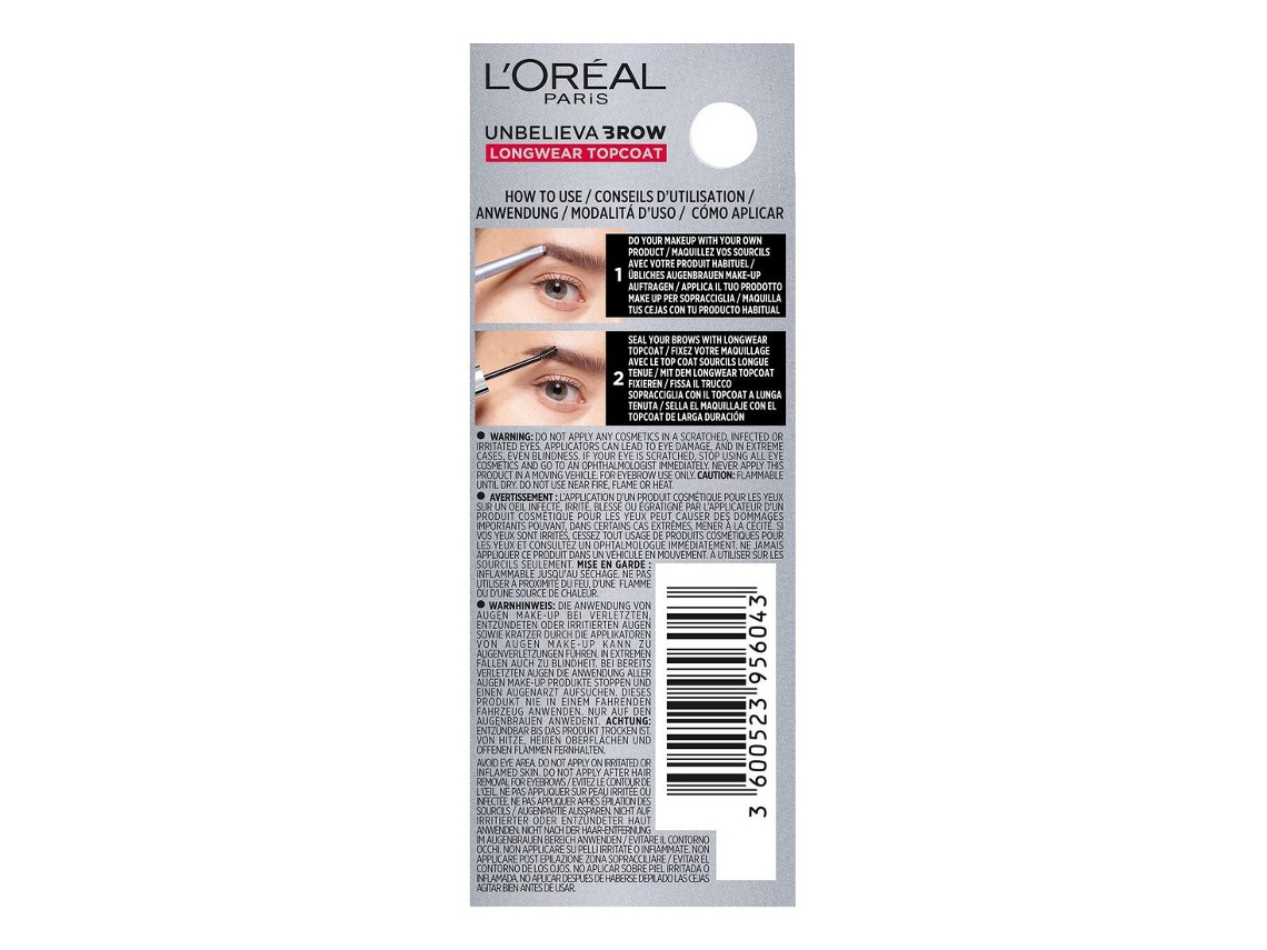 Delineador de Sobrancelhas Unbelievabrow LOréal Paris Aa198600 Transparente