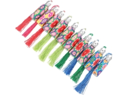 Conjunto De 10 Frascos Com Tampa De Enrolar E Decoração De Borla, Ideais Para Óleos Essenciais.