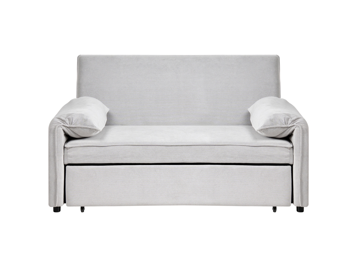 Sofá Cama Beliani Horma De Tela Blanco 160x84x92