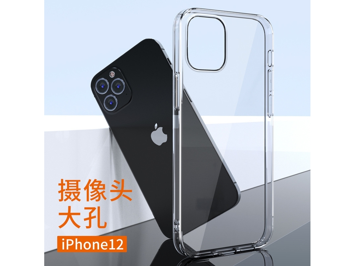 Capa Transparente Para Iphone 17 Pro Com Bordas Retas E Proteção Para A Lente.