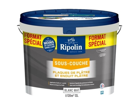 Ripolin 290380 Tinta para fundo de gesso cartonado branco fosco 12 L