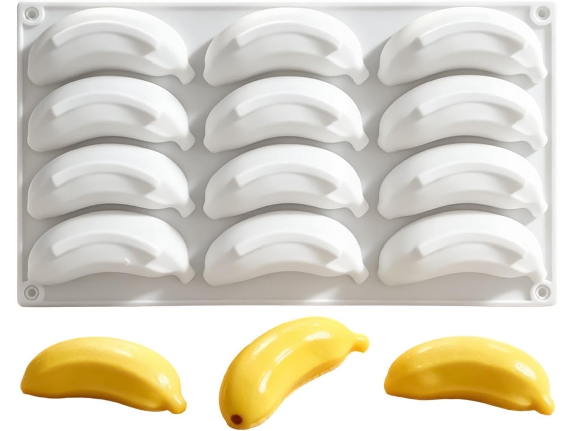 Forma De Banana Com 12 Cavidades Para Sobremesas